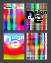 Set of multicolor bright banners. Design cover. Royalty Free Stock Photo